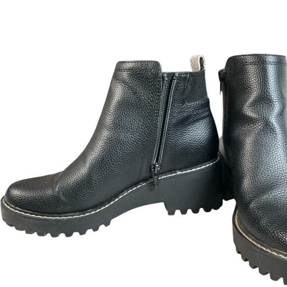 Universal Threads Black Boots Size 7 Rubber Sole Thick Combat Boot Bottom - Picture 5 of 9